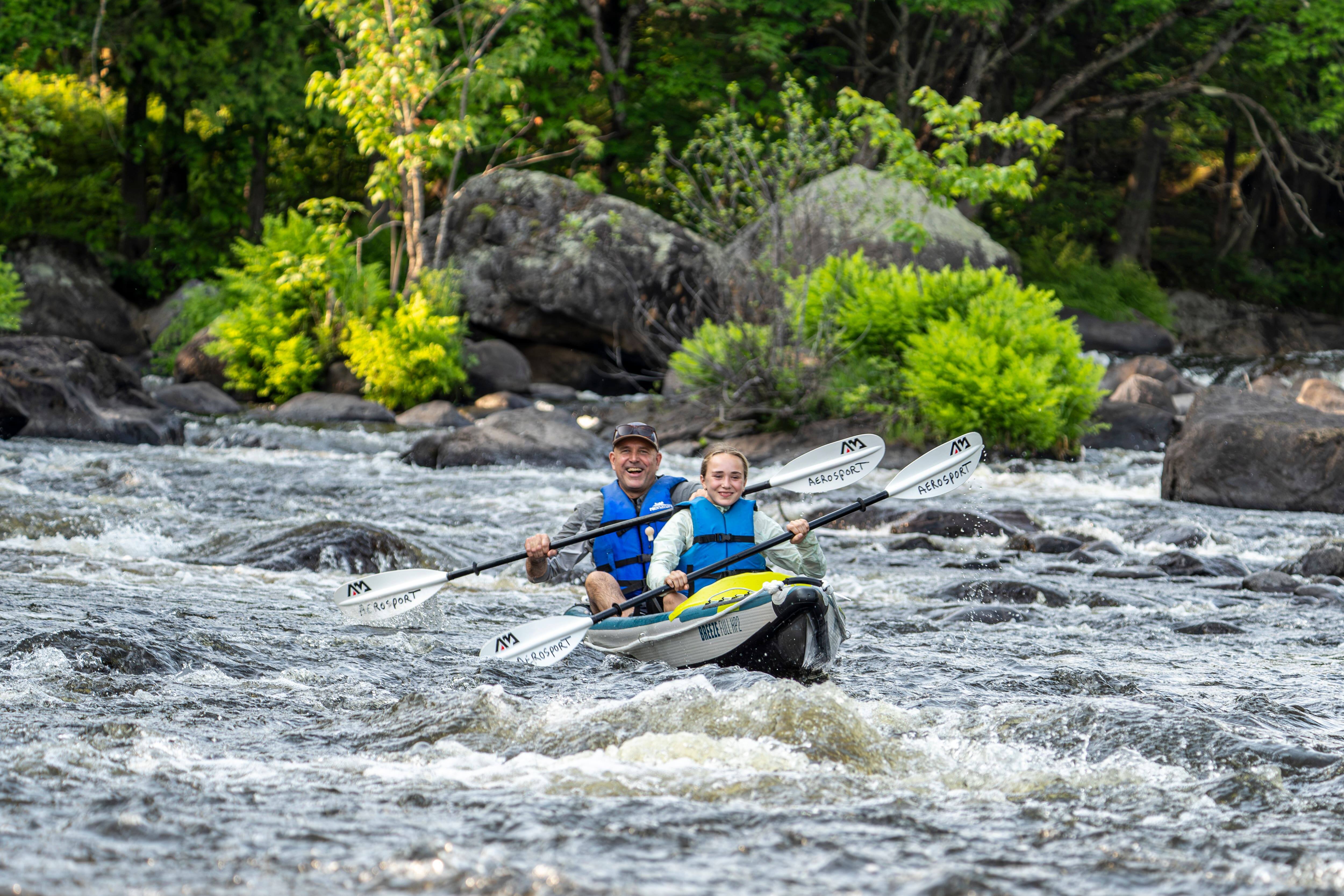 Kayak sur la rivière du Nord, Laurentides