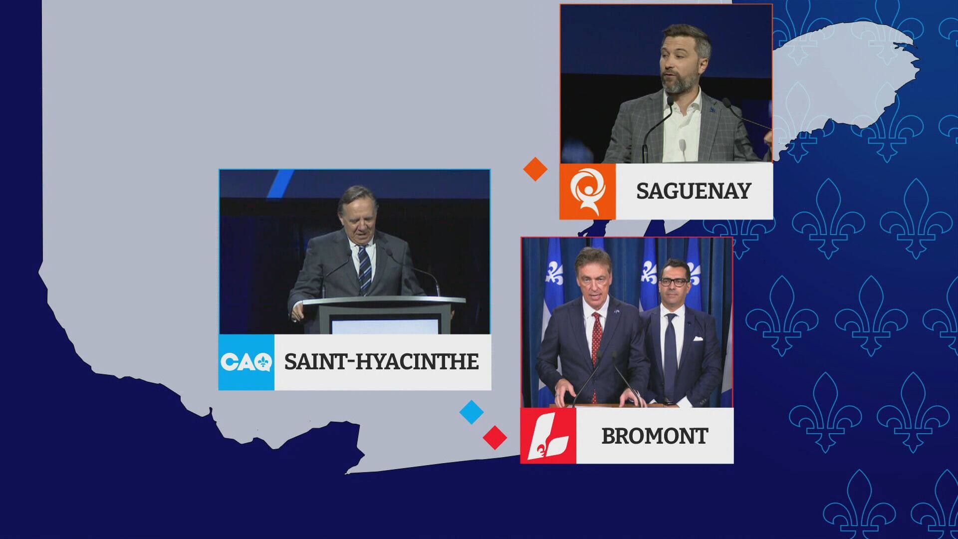 Trois partis, trois conseils au Qu&eacute;bec ce week-end