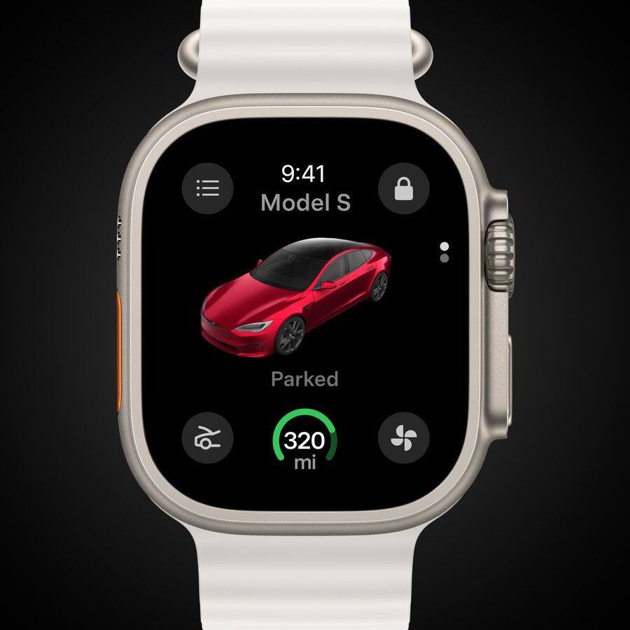 Tesla: une appli pour la montre Apple Watch