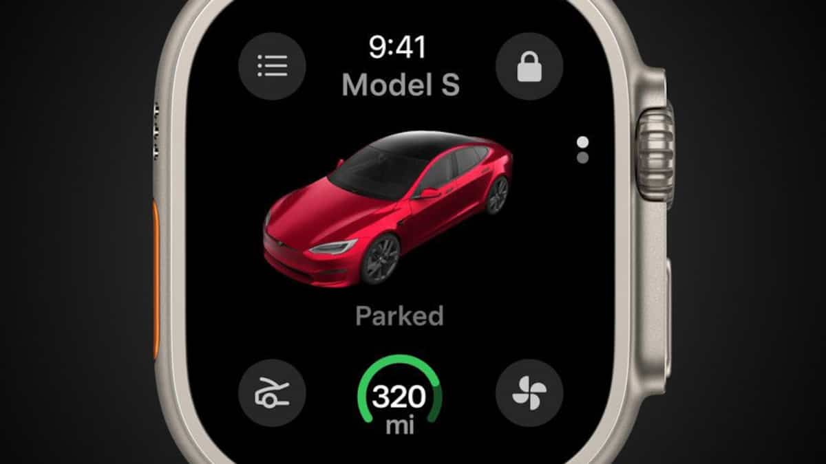 Tesla: une appli pour la montre Apple Watch