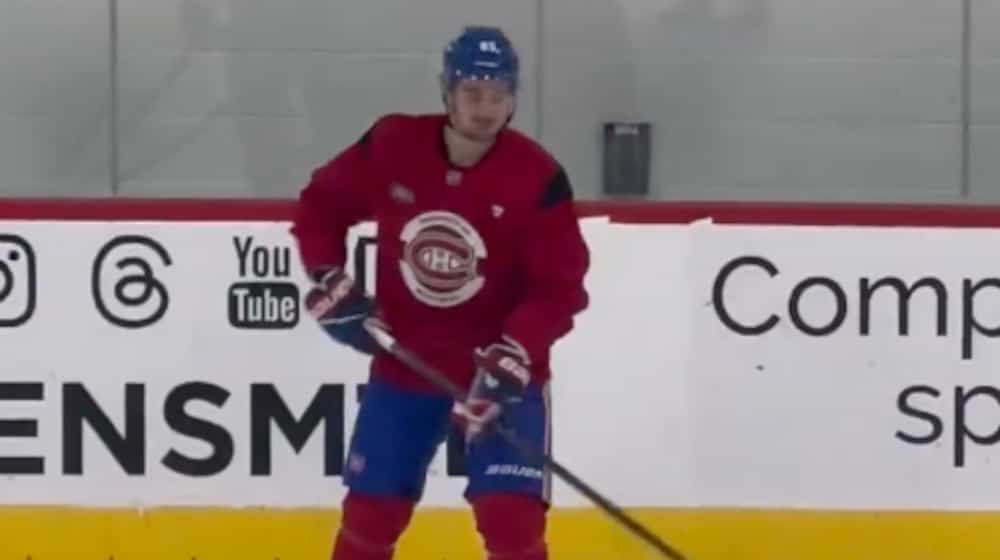 À VOIR: Alexandre Texier participe à l'entraînement du CH