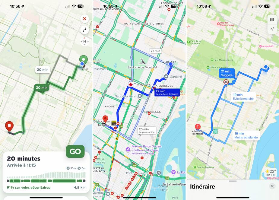 Trajet Vie sans voiture: l’application Transit propose maintenant aux ...