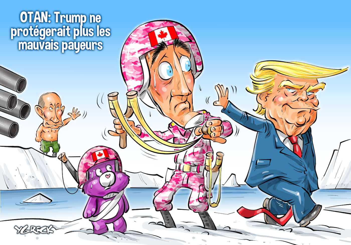 La caricature d'Ygreck en vidéo: Trump menace de ne plus protéger ...