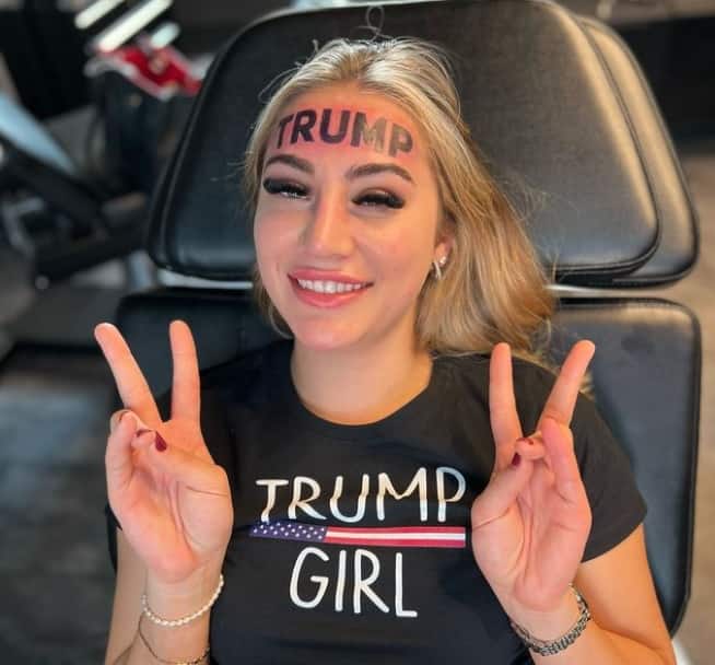 Une influenceuse sur OnlyFans se serait fait tatouer &laquo;TRUMP&raquo; en plein front