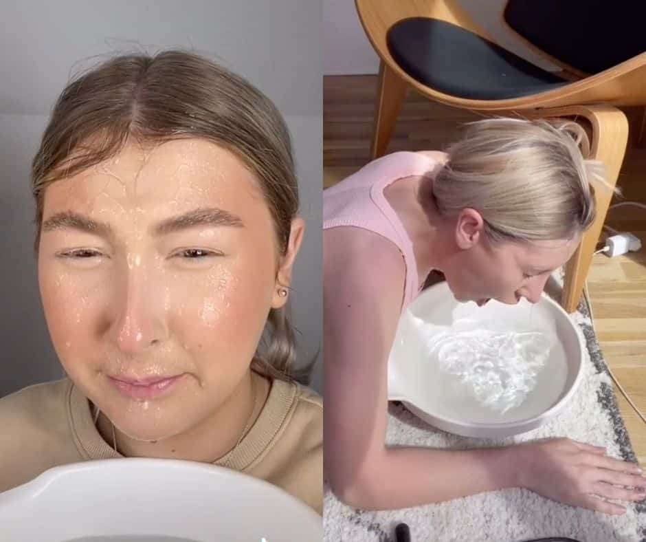 Pourquoi plonger son visage maquillé sous l'eau?