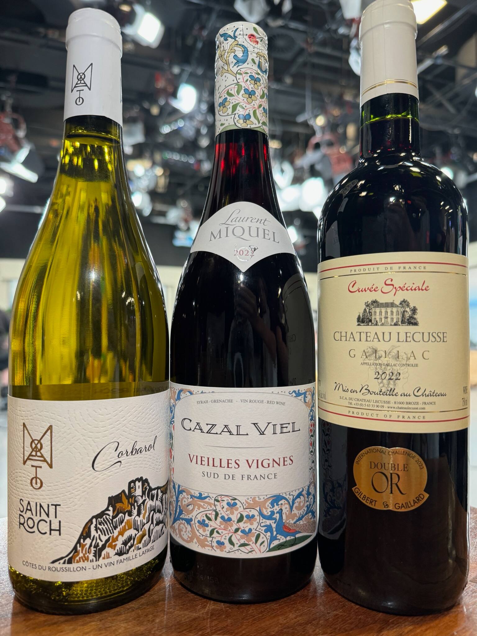 Trois vins abordables  