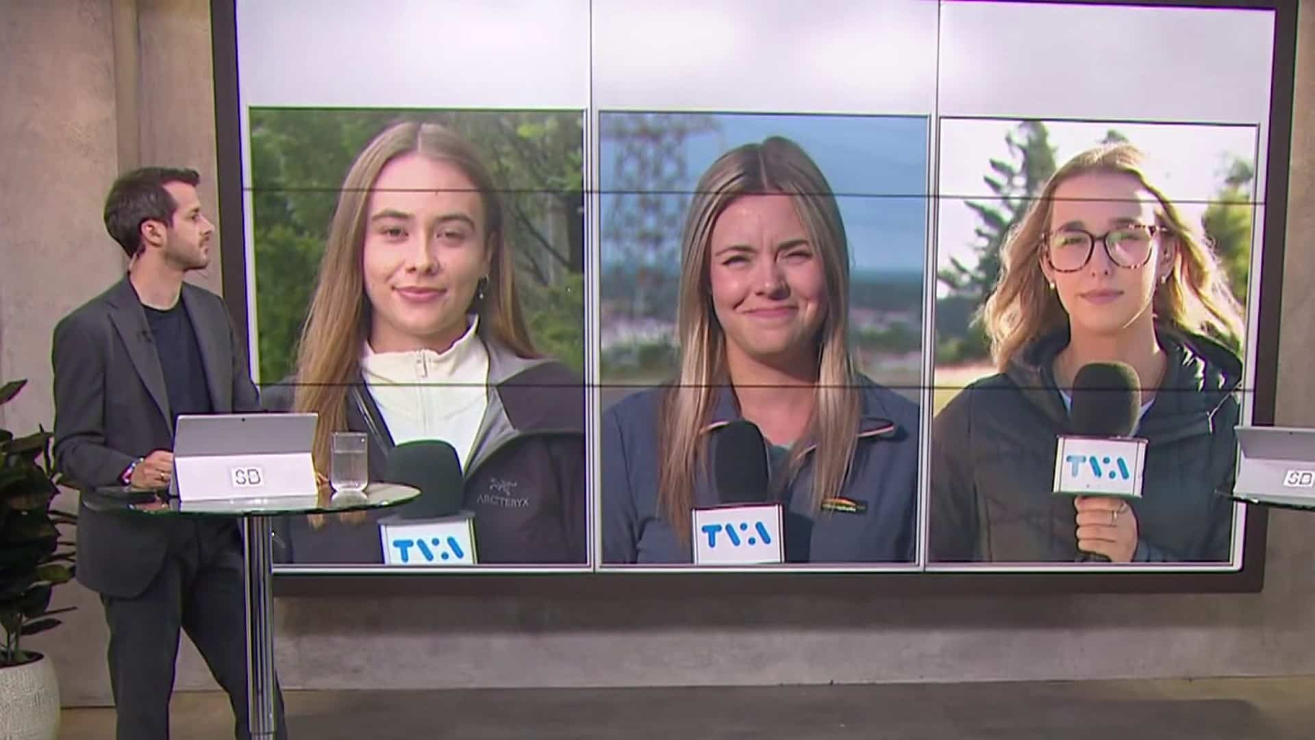 La fille d'Ève-Marie en ondes à Salut Bonjour