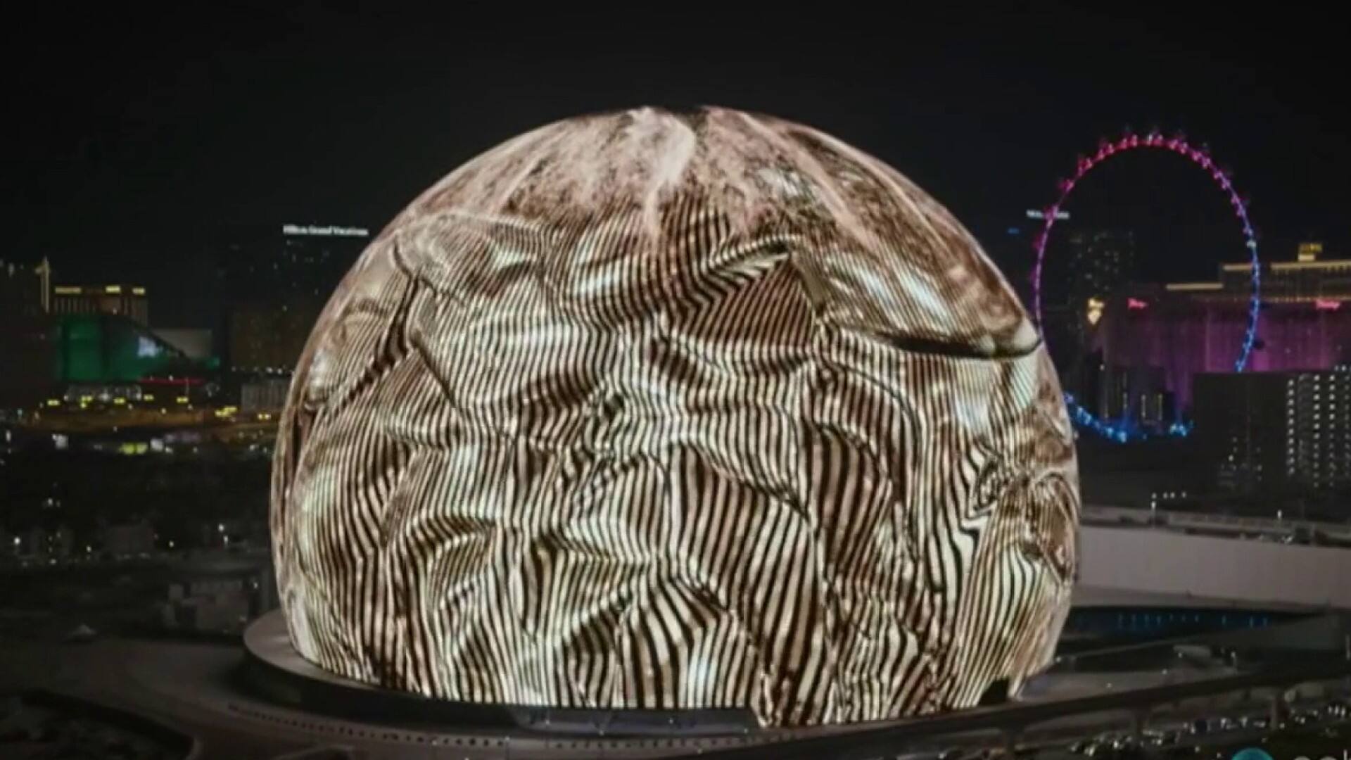 Lumières de la sphère à Las Vegas