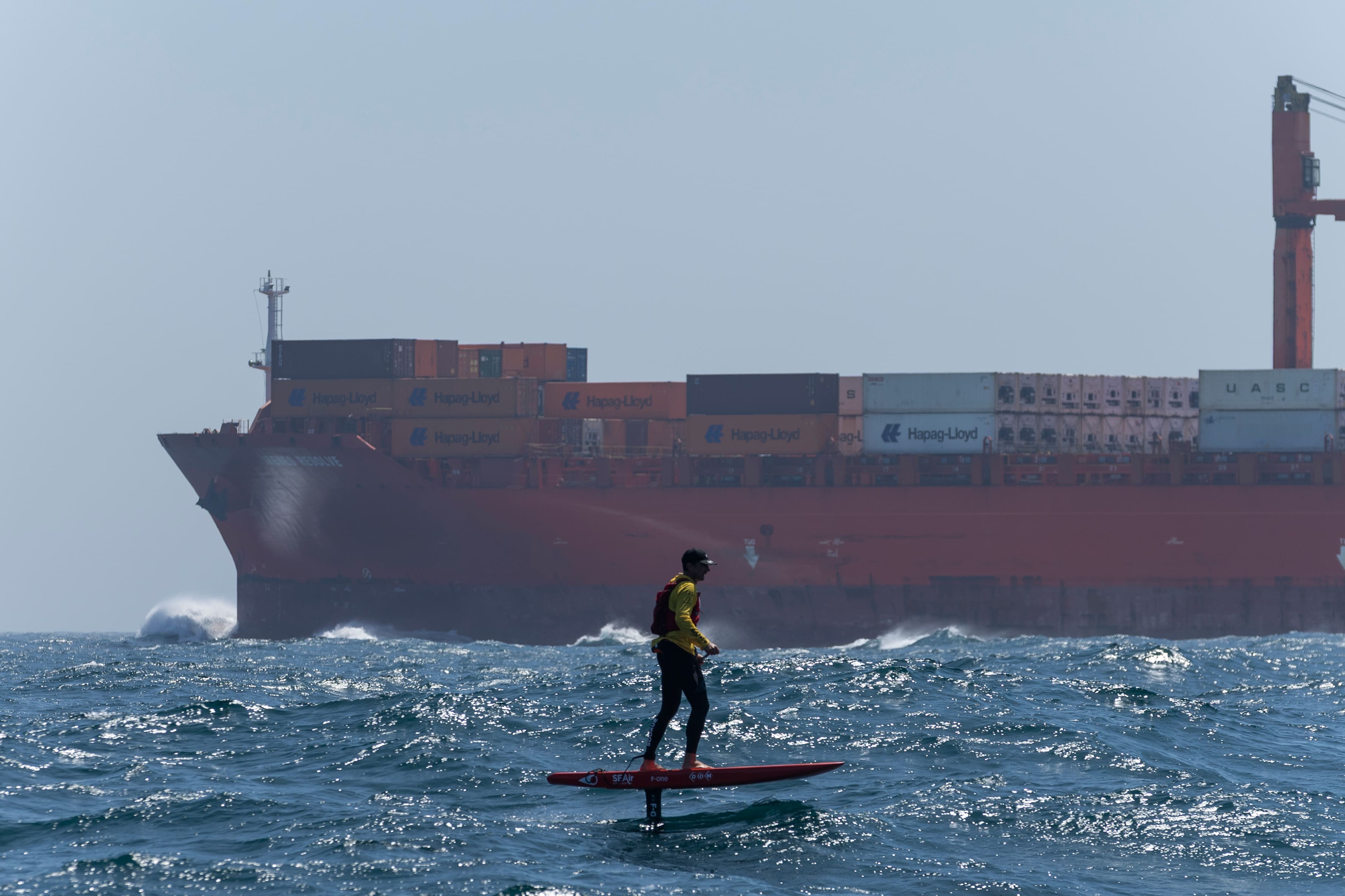 Erwan Jauffroy during his crossing of the Channel