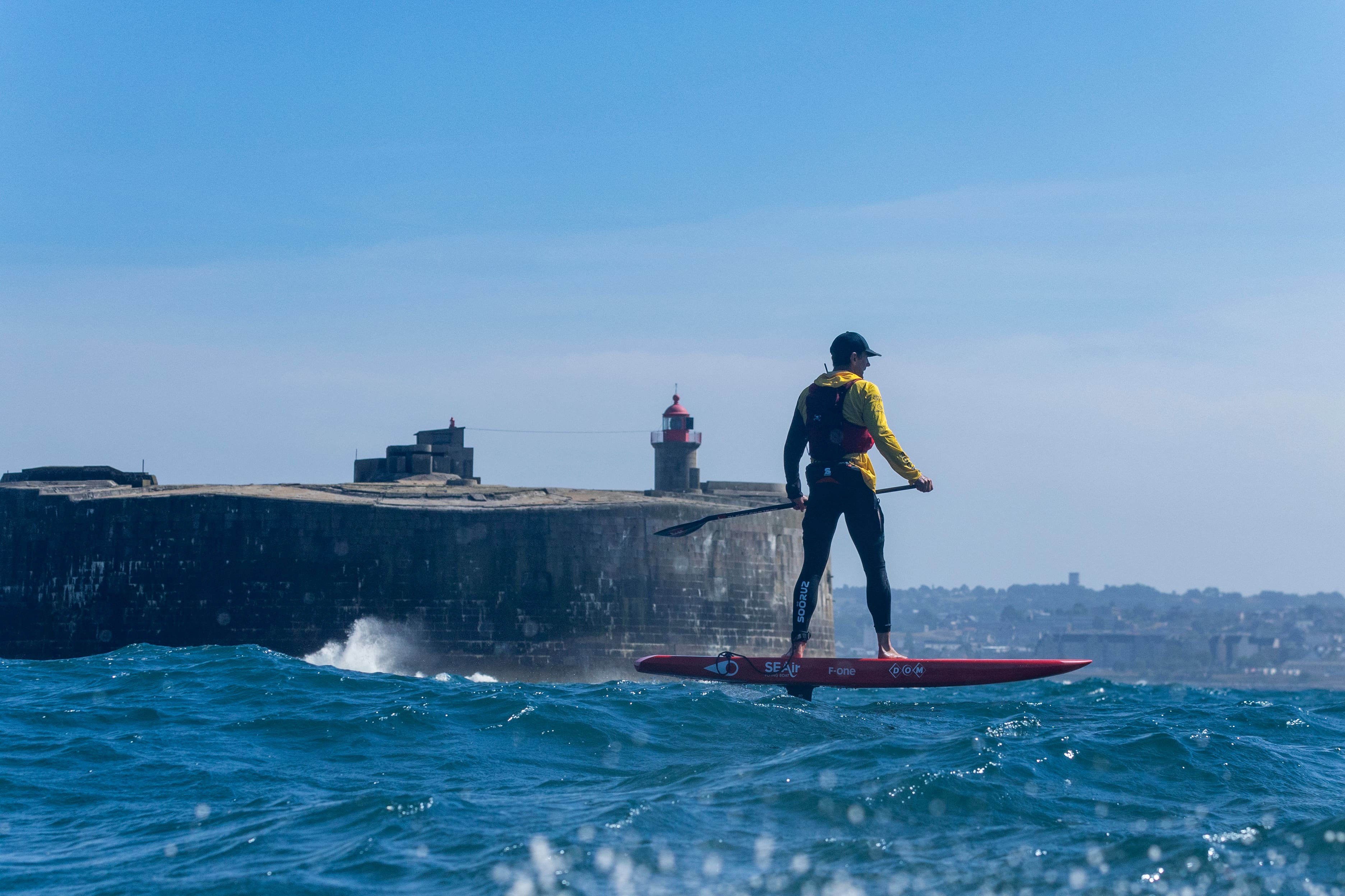 Erwan Jauffroy during his crossing of the Channel