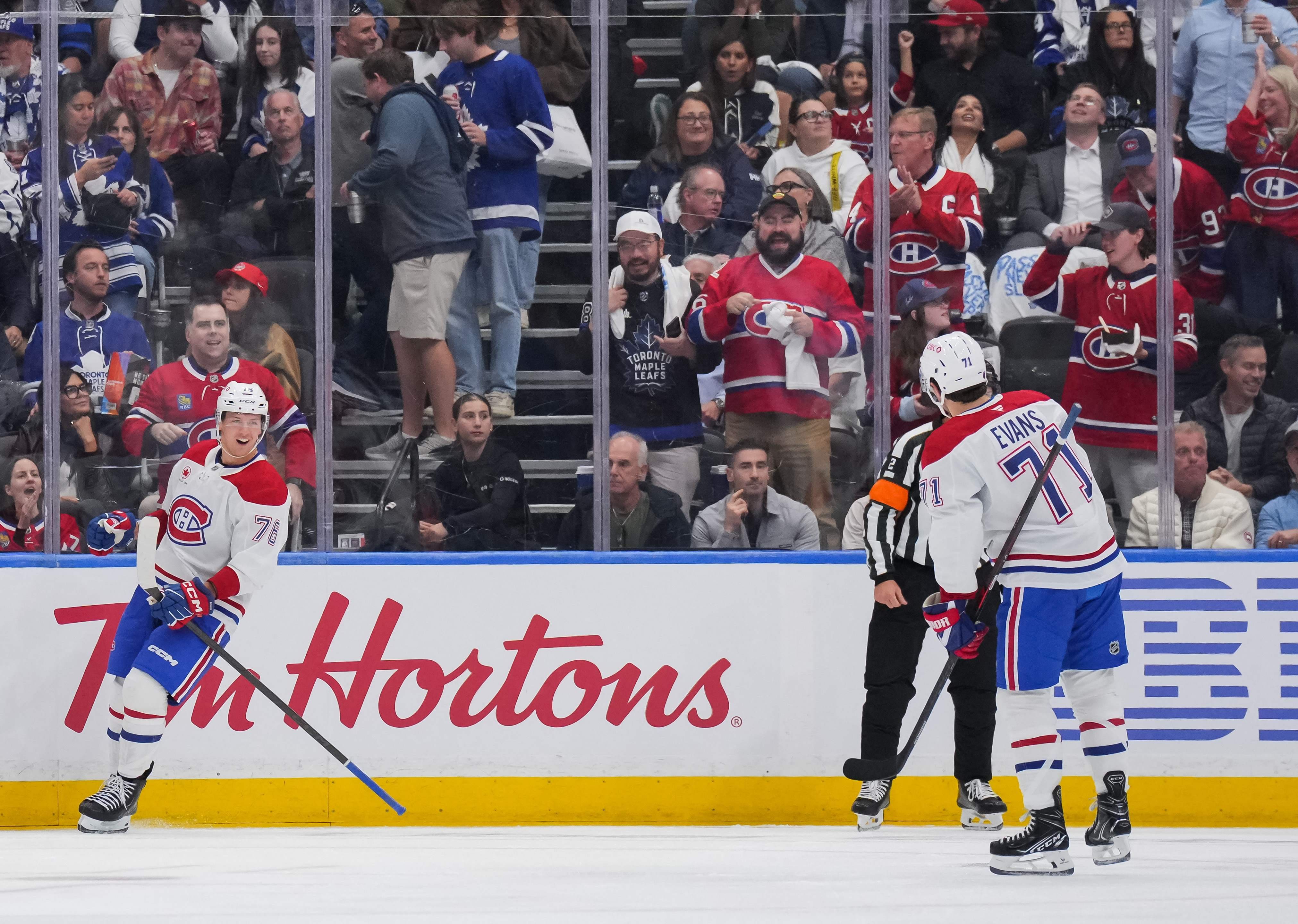 Dans la victoire du Canadien à Toronto, Zachary Bolduc et Josh Anderson ont animé le party de croque-morts