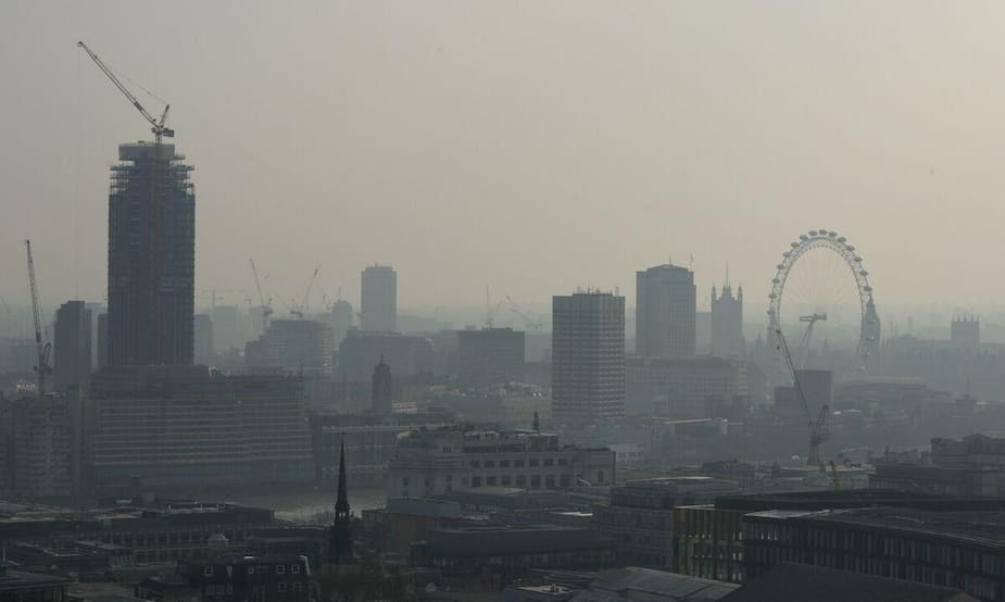 La pollution atmosphérique obstrue la vue à Londres.