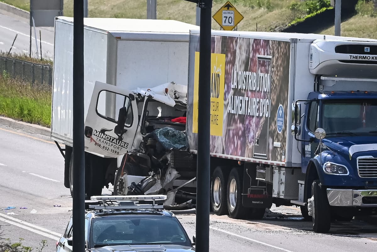 Grave accident &agrave; Anjou: le chauffeur d&rsquo;un camion se serait endormi au volant