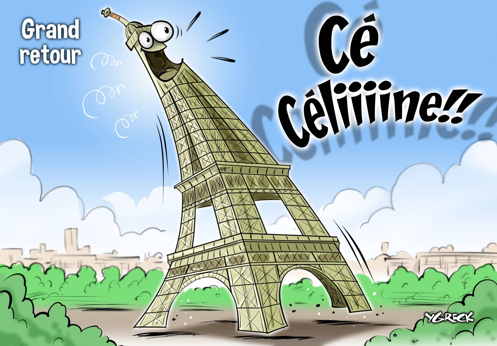 La caricature d’Ygreck en vidéo: grand retour de Céline Dion