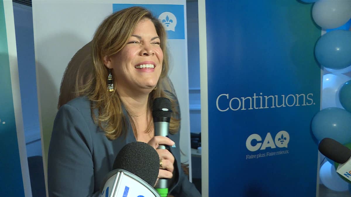 Kateri Champagne Jourdain, première femme innue élue sous la bannière de CAQ députée de Duplessis.Lundi 3 octobre 2022.<br>ALEXANDRE CANTIN / TVA Nouvelles