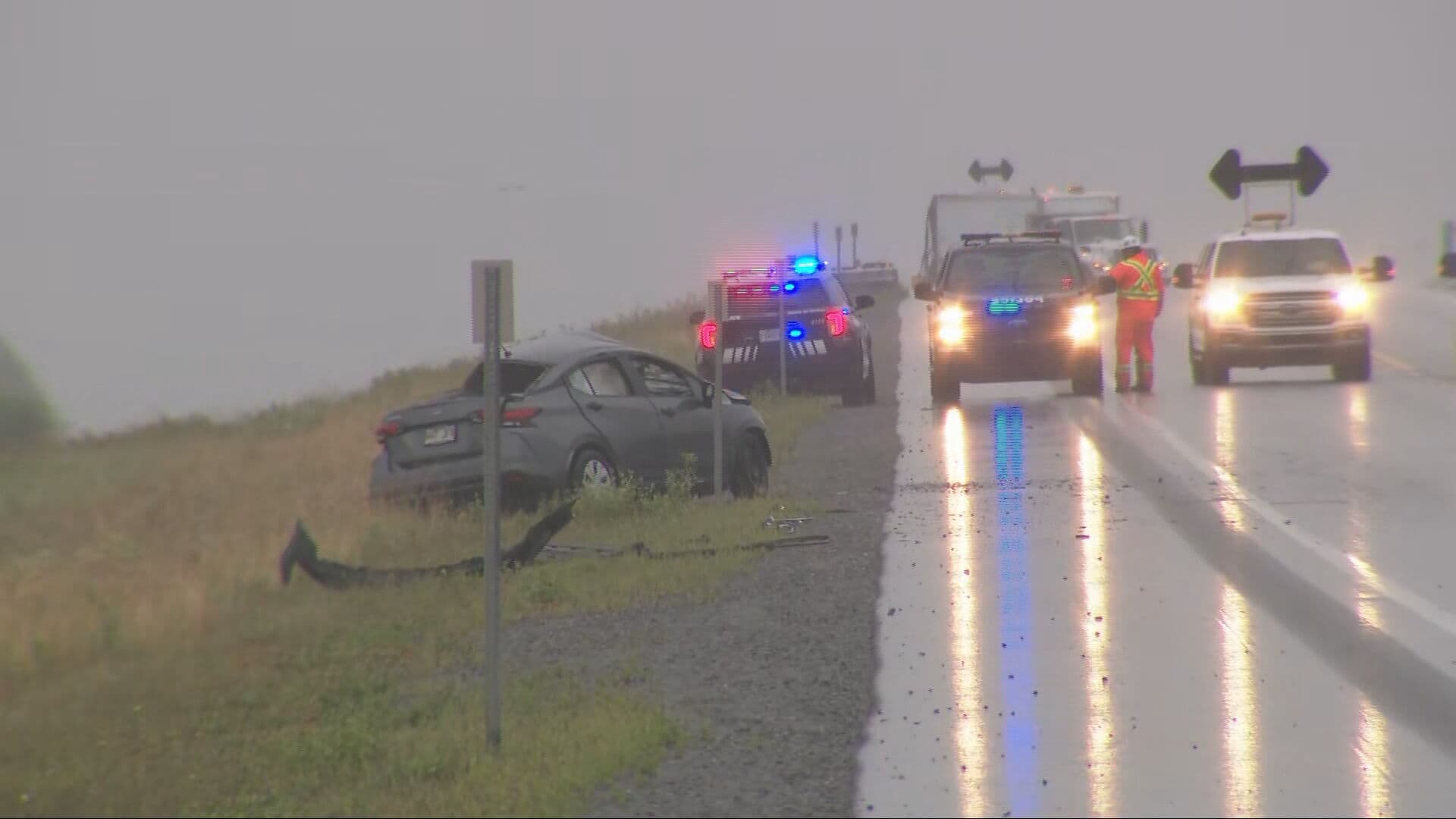 Grave accident impliquant un poids lourd sur l'A-20 à Sainte-Luce: un septuagénaire succombe à ses blessures