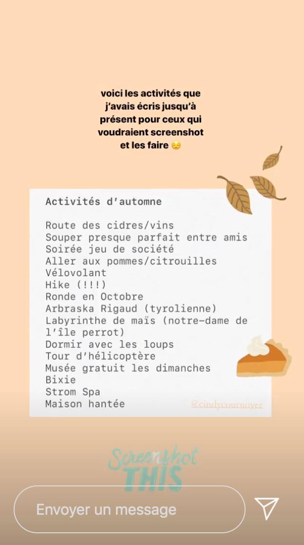 Cindy Cournoyer Partage Ses Idees D Activites A Faire L Automne Billie