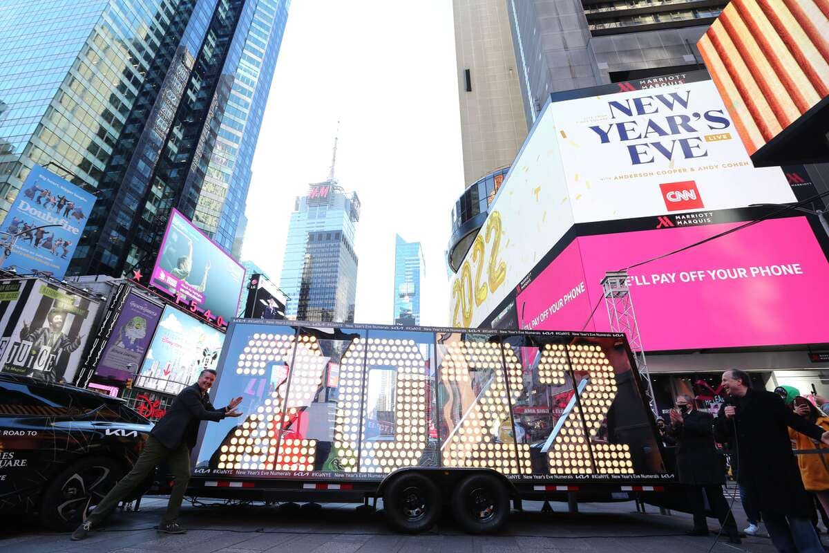 Avec Omicron, moins de monde et des masques pour le Nouvel An &agrave; Times Square