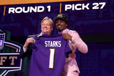 Malaki Starks was the choice of first round of the ravens.