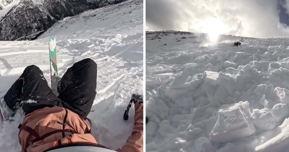 Une skieuse déclenche accidentellement une avalanche et s’en tire miraculeusement