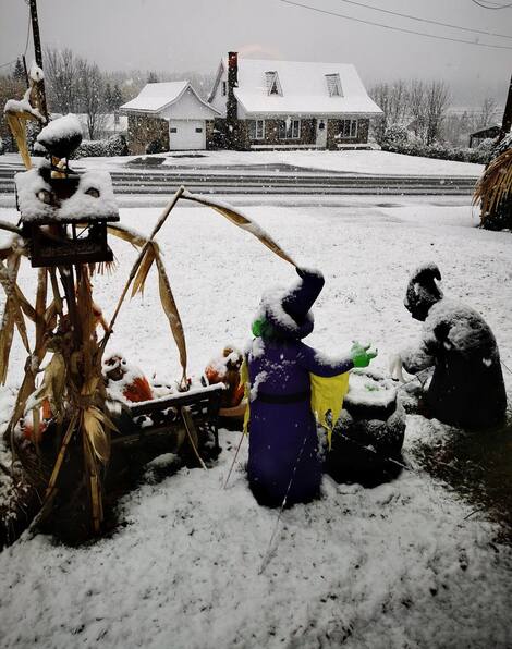 The scene on Saturday morning in Saint-Georges.