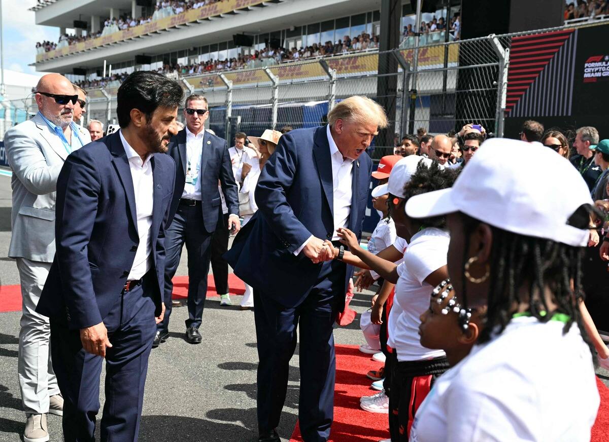 [PHOTOS]  Donald Trump presente en el Gran Premio de Miami