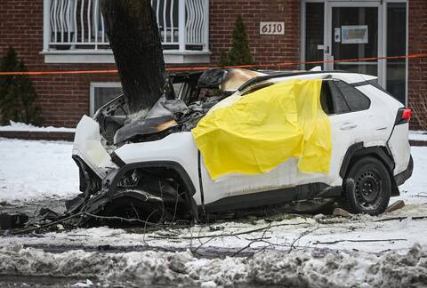 Roger Miguel Obama Egani dies after hitting tree in Montréal-Nord borough.