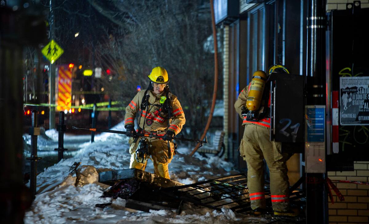 Des commerces en proie aux flammes &agrave; Montr&eacute;al