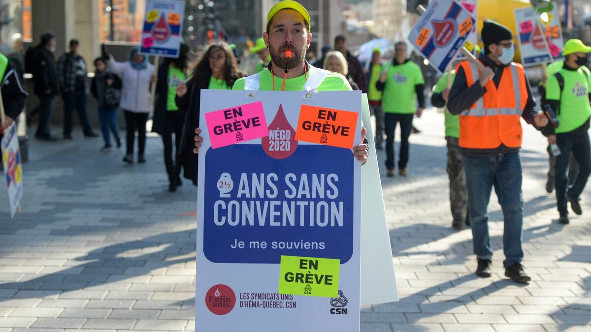 Héma-Québec: l’entente de principe entérinée