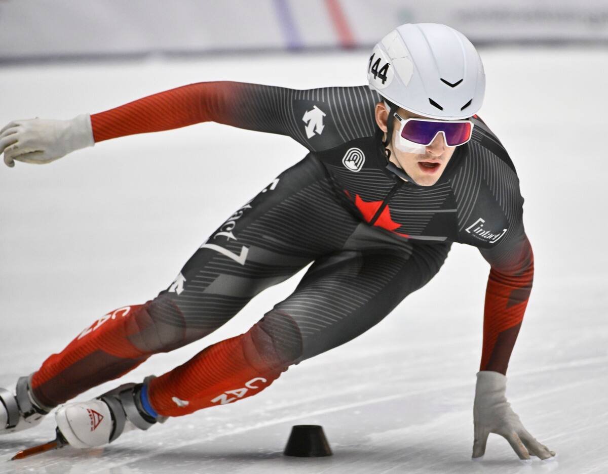 Patinage de vitesse une première médaille appréciée pour Félix Roussel