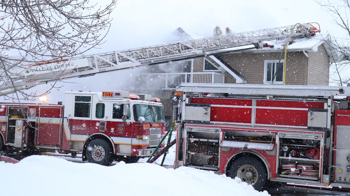 Beauport: incendie dans un bâtiment, une quatrième alarme déclenchée