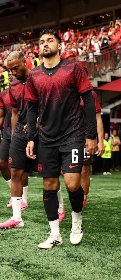 Mathieu Choinière quando ele chegou à área do BC Place de Vancouver, jeudi, para o final da partida.