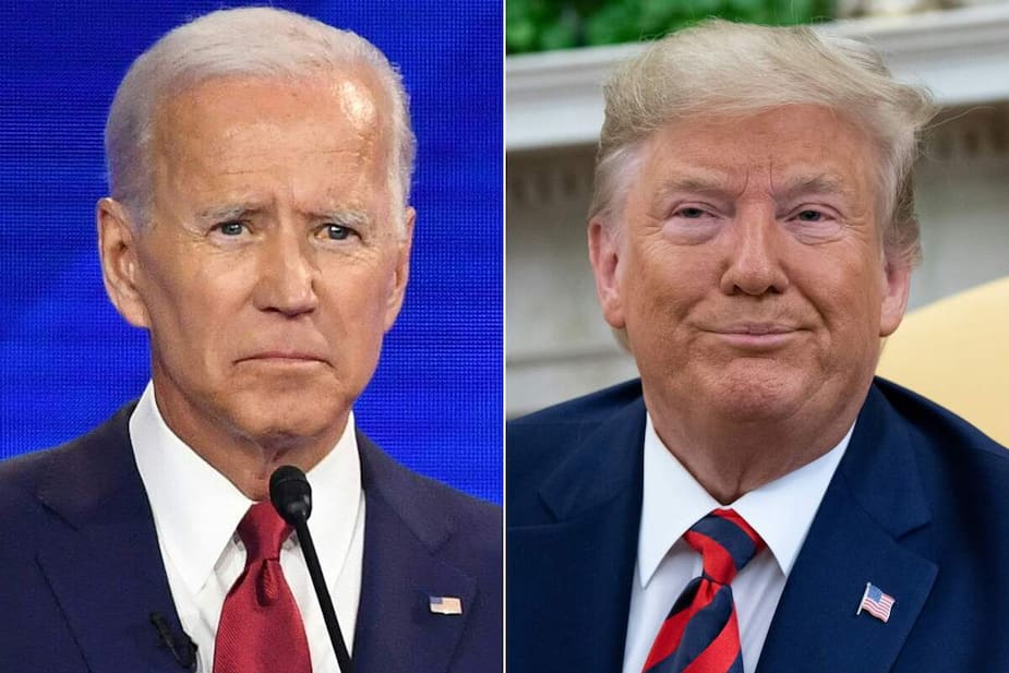 Le candidat démocrate élu Joe Biden et l'actuel président des États-Unis Donald Trump, qui devra céder sa place le 20 janvier prochain.