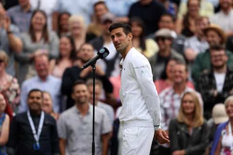 Novak Djokovic spoke kindly to Denis Shapovalov after the meeting.