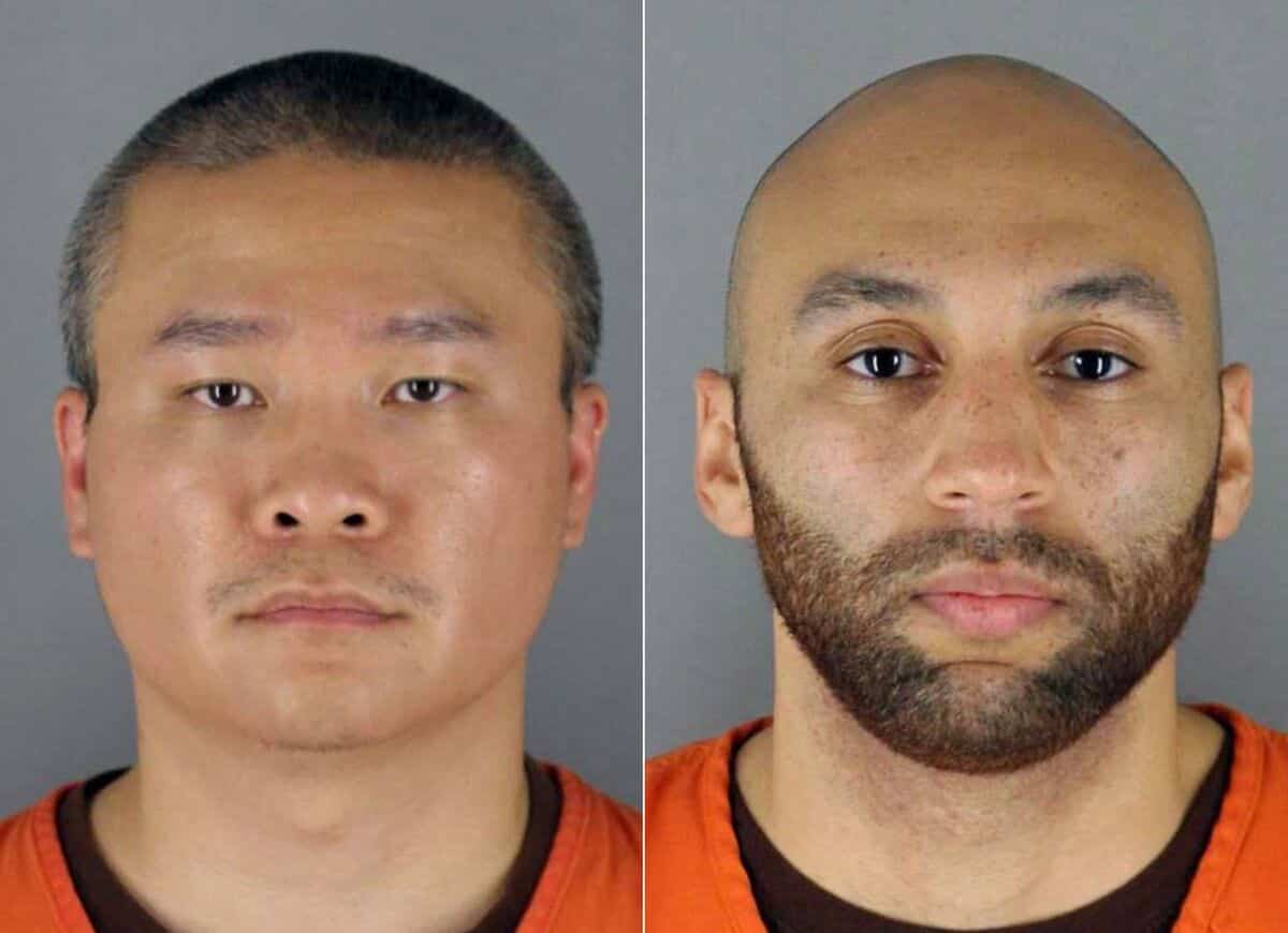 Prison ferme pour deux policiers rest&eacute;s passifs pendant le meurtre de George Floyd