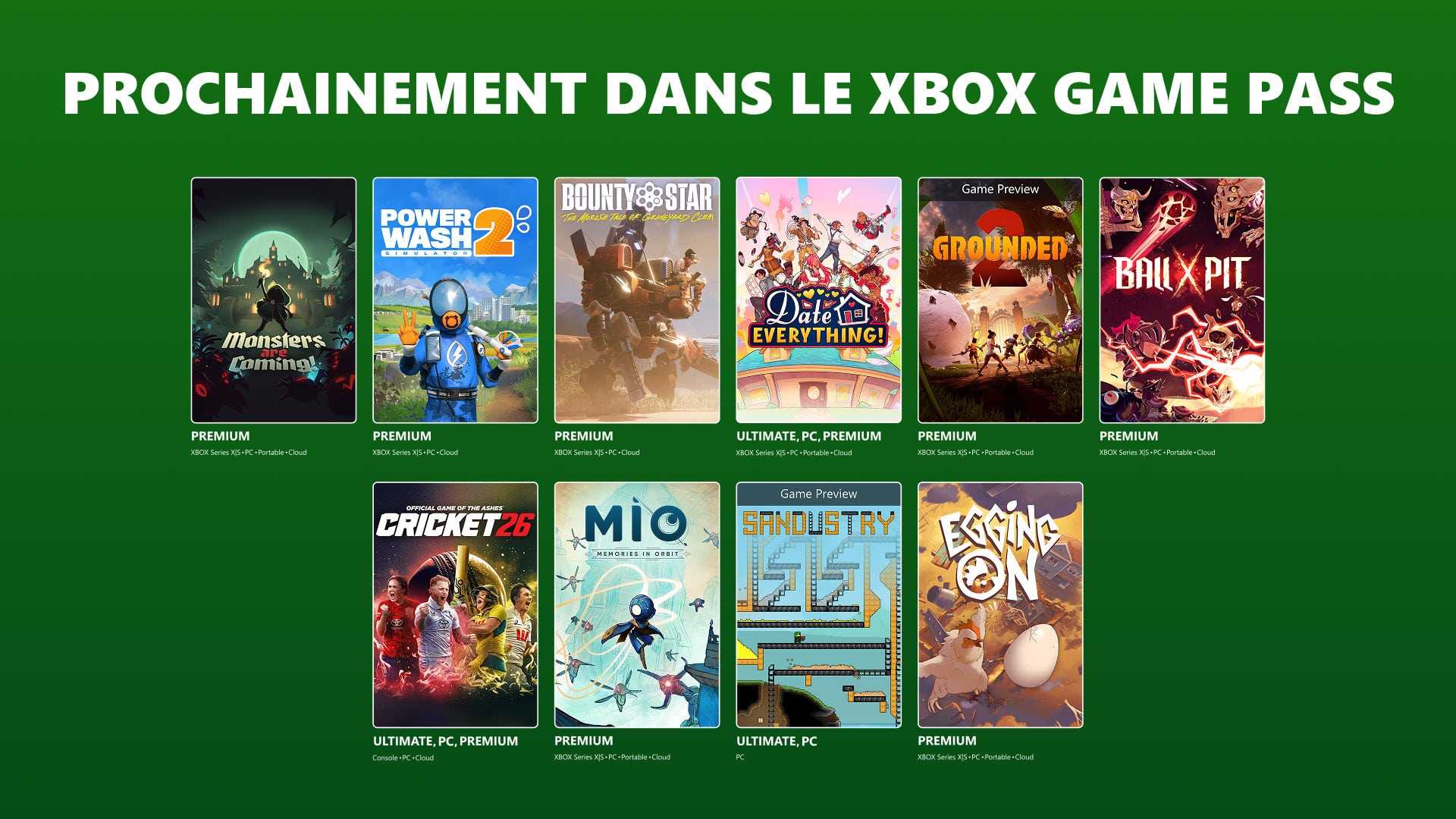 Image principale de l'article Les jeux qui débarquent sur la Game Pass en août