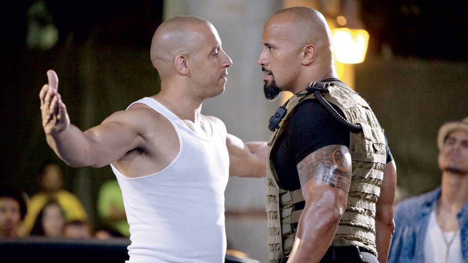Les stars dans <em>Fast Five</em>, en 2011.