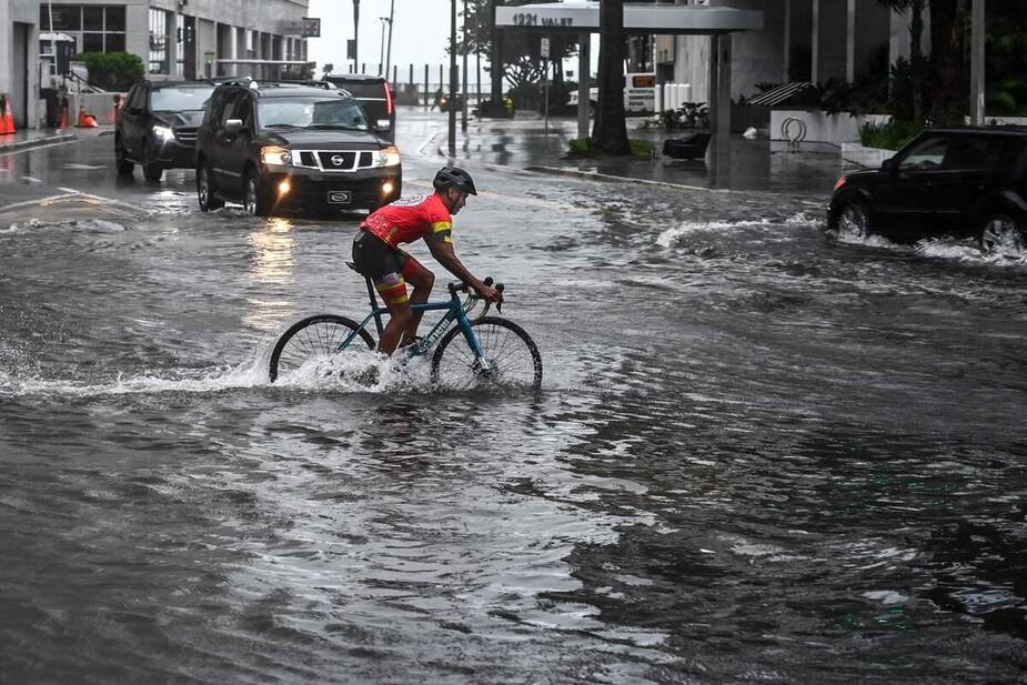 Quelques jours avant que le plus fort de la tempête Eta frappe la Floride, le 9 novembre 2020.
