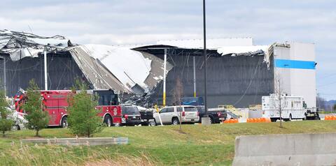 Huracanes en Estados Unidos: Seis muertos en el colapso del almacén de Amazon