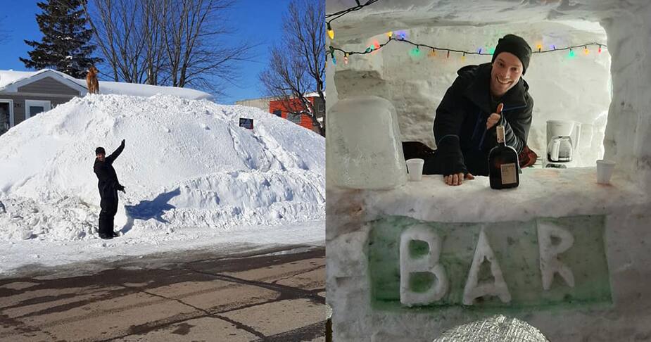 Image principale de l'article Ce Québécois s’est gossé un solide igloo