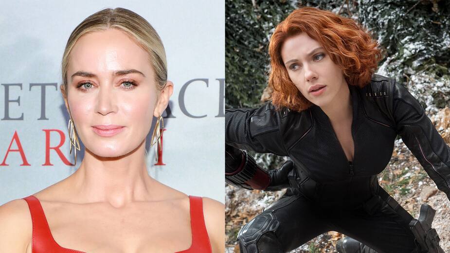 Emily Blunt et Scarlett Johansson dans le rôle de Black Widow