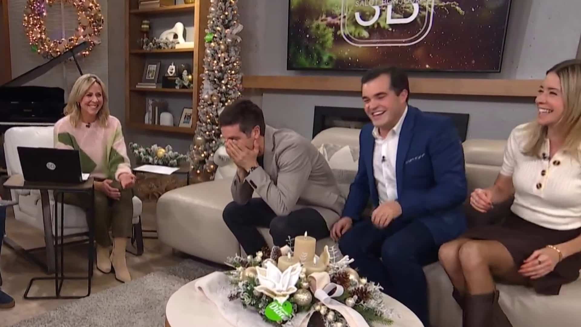 Sabrina Cournoyer joue un tour en direct