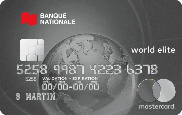 Carte Mastercad World Elite de la Banque Nationale