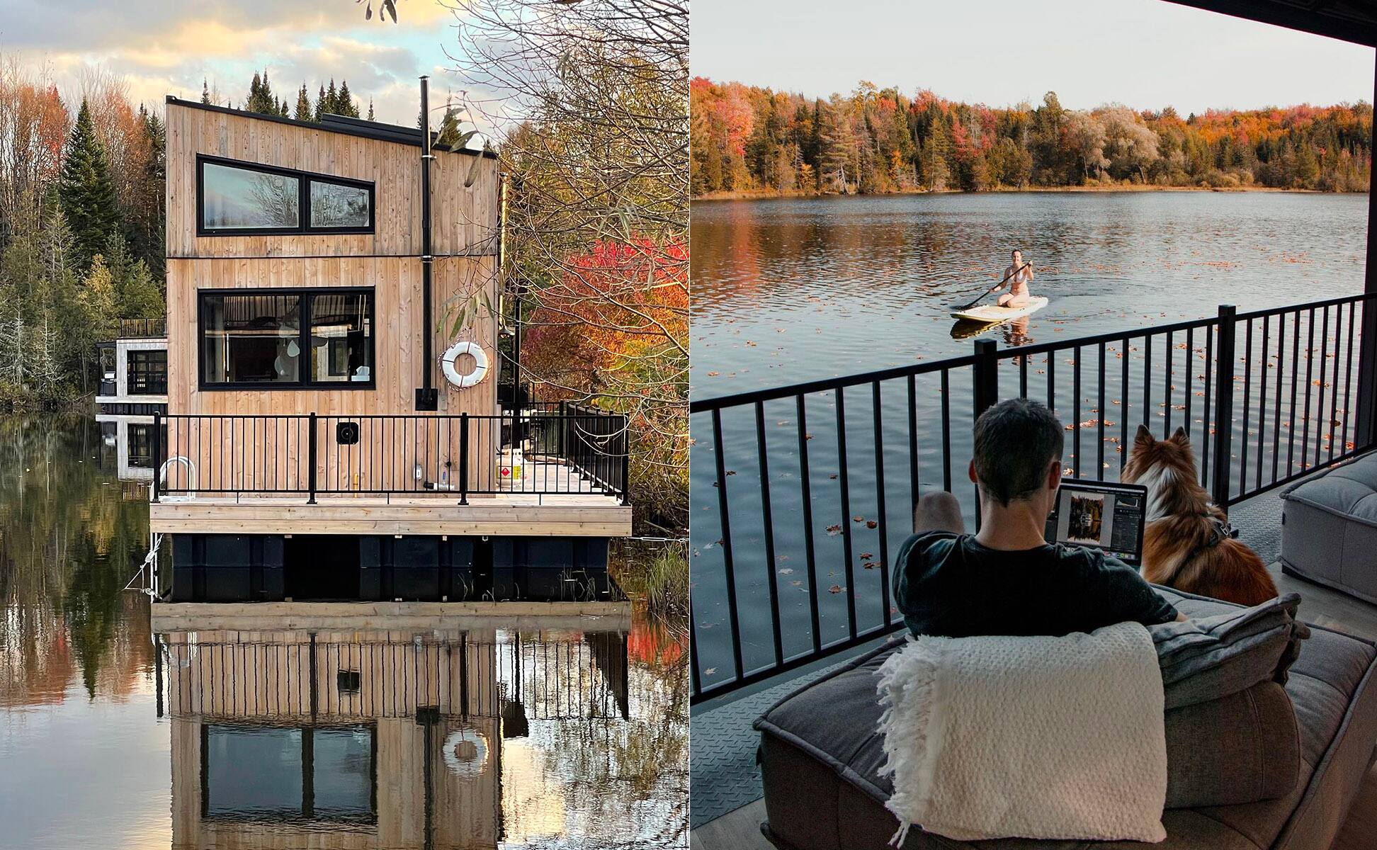De nouveaux chalets flottants en Estrie