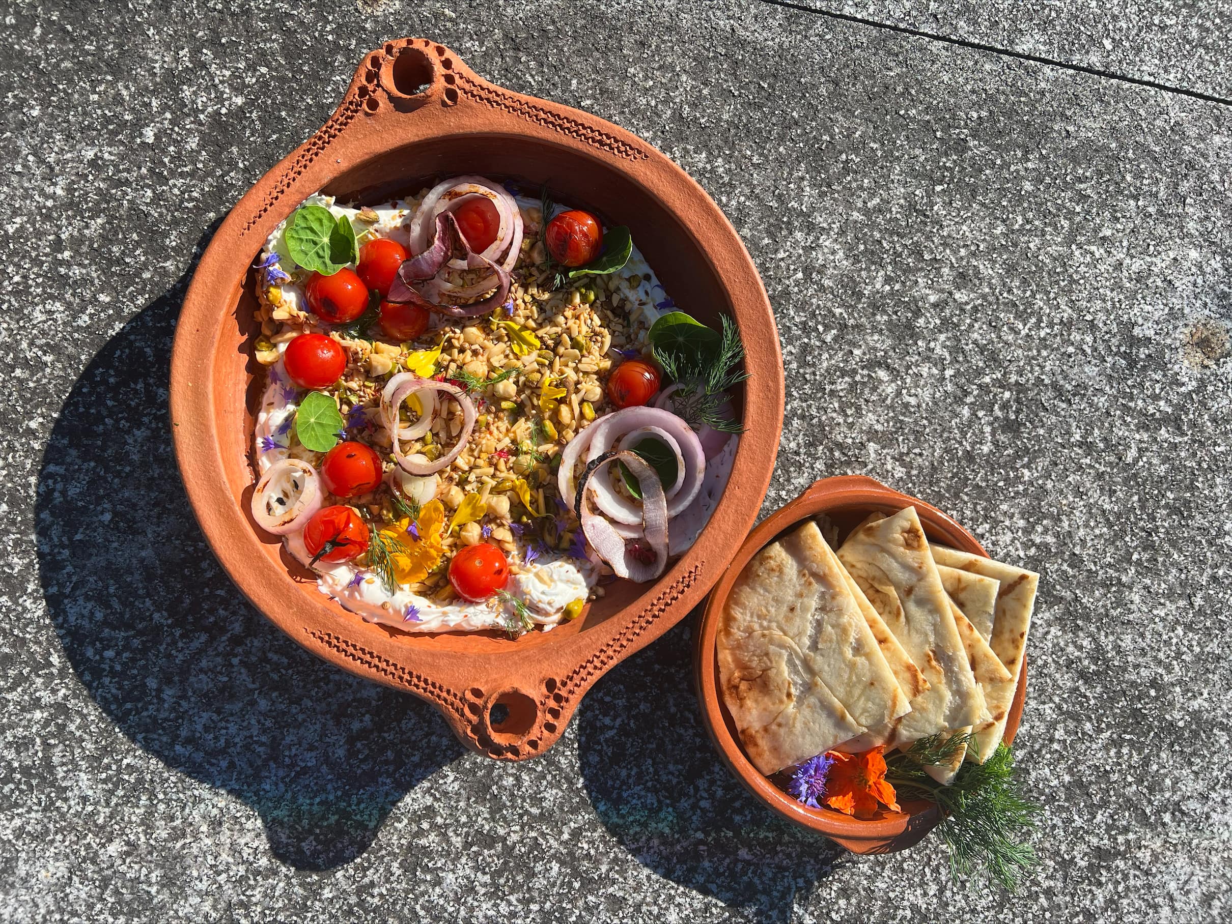 Labneh à l’aneth et Dukkah épicé