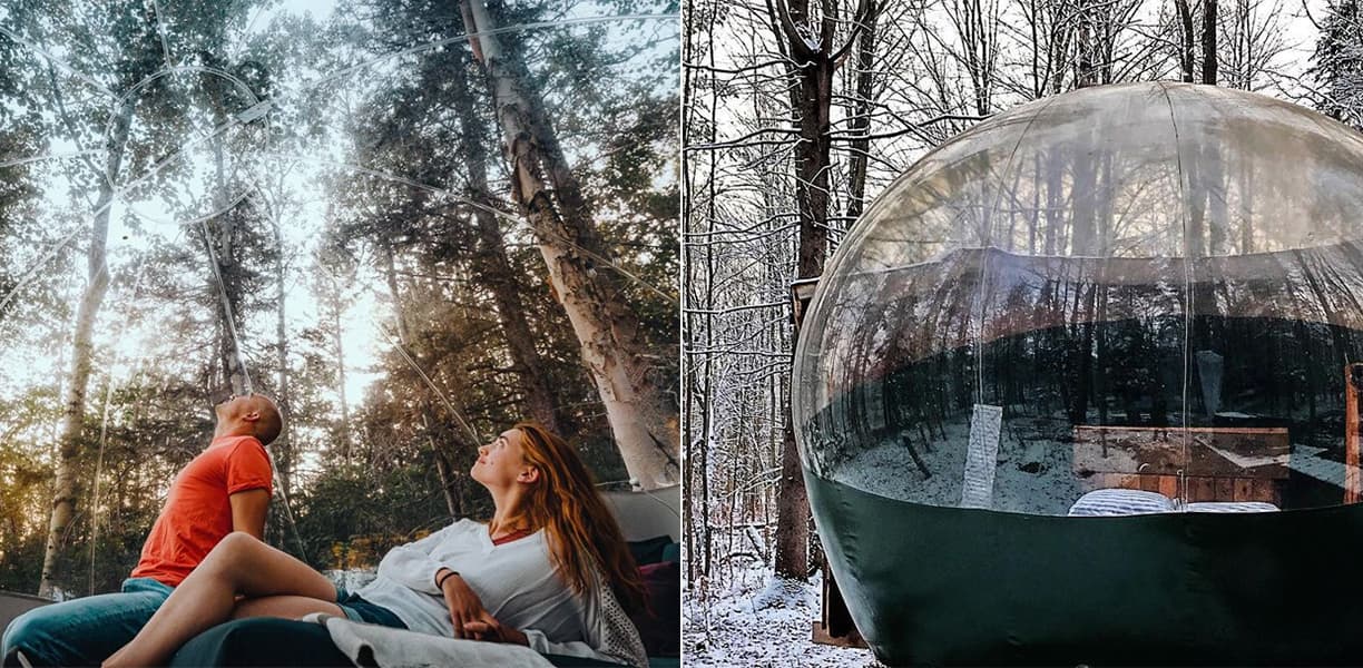 3 endroits où dormir dans une bulle transparente