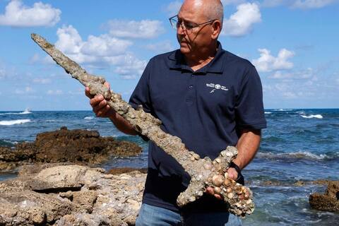 A 900-year-old Crusader sword was found by a diver in Israel