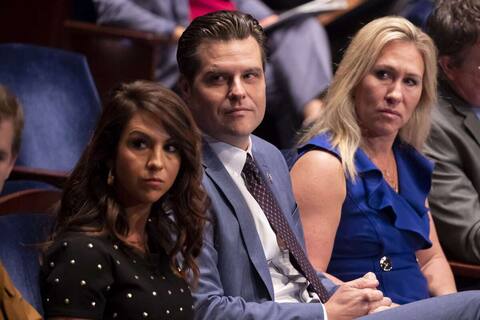 Lauren Bubert, Matt Gaetz y Marjorie Taylor Green.