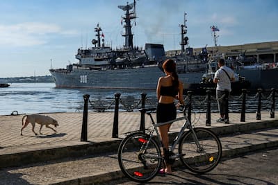 In pictures | New Russian military ship makes stop in Cuba