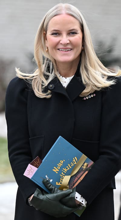 Uma foto da princesa herdeira Mette-Marit. Foto tirada em 28 de janeiro de 2026, em Frederikstad, Noruega.